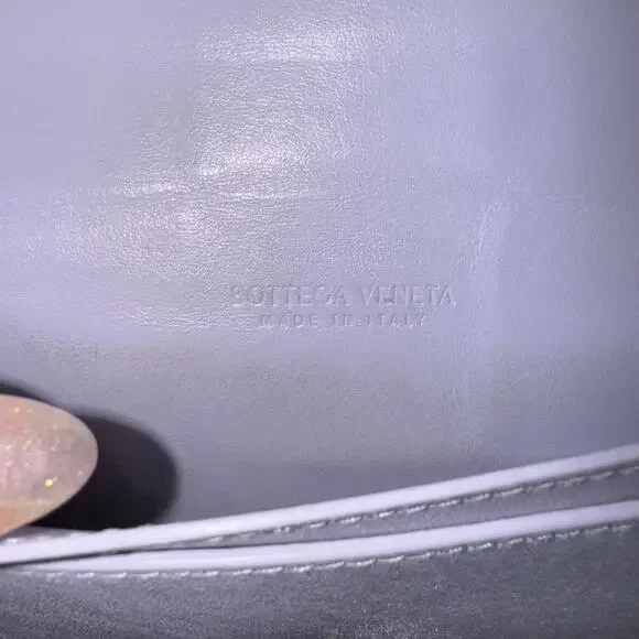 Bottega Veneta Maxi Intrecciato Card Holder Small Wallet Purple Lambskin - Picture 3 of 10
